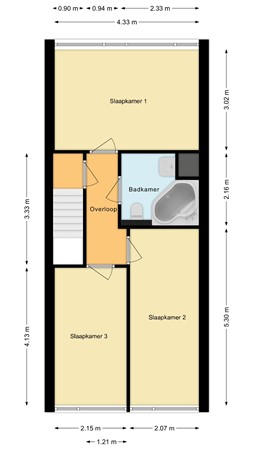 Plattegrond - Mozartlaan 222, 5011 SV Tilburg 