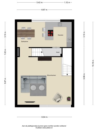 Plattegrond - Fraterstuin 11, 5051 RE Goirle 
