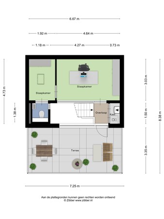 Plattegrond - Fraterstuin 11, 5051 RE Goirle 