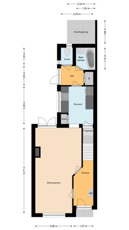 Plattegrond - Kardinaal Vaughanstraat 37, 5046 DP Tilburg 