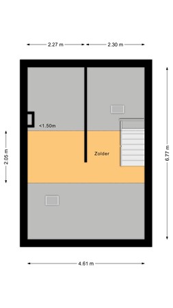 Plattegrond - Kardinaal Vaughanstraat 37, 5046 DP Tilburg 