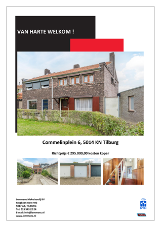 Brochure -  - Commelinplein 6, 5014 KN Tilburg