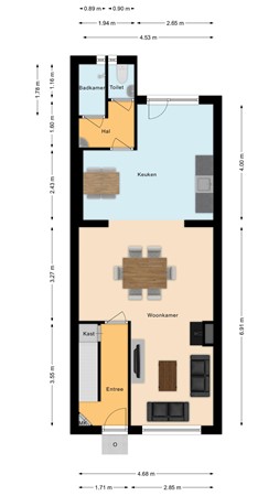 Plattegrond - Commelinplein 6, 5014 KN Tilburg 