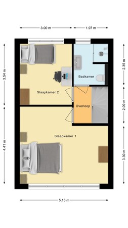 Plattegrond - Muggenbergstraat 55, 5045 DH Tilburg 