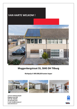 Brochure -  - Muggenbergstraat 55, 5045 DH Tilburg