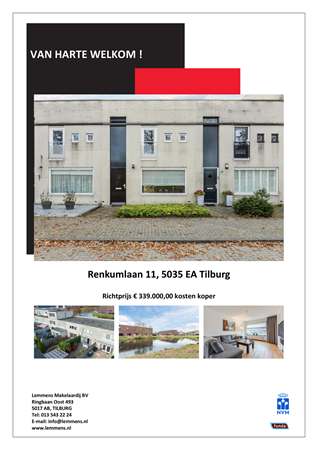 Brochure -  - Renkumlaan 11, 5035 EA Tilburg