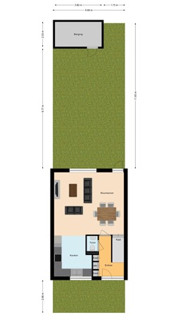 Plattegrond - Scharwoudestraat 57, 5035 LP Tilburg 