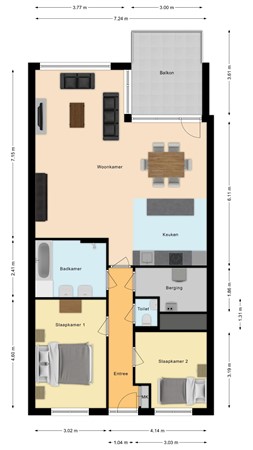 Plattegrond - Havendijk 55-27, 5017 AL Tilburg 