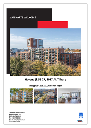 Brochure -  - Havendijk 55-27, 5017 AL Tilburg