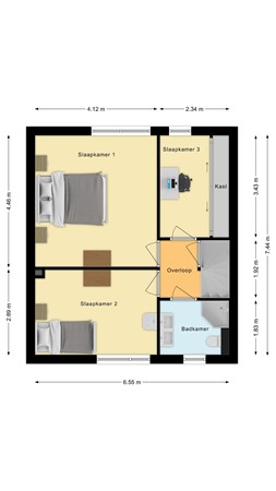 Plattegrond - Jan Tinbergenlaan 3, 5056 WC Berkel-Enschot 