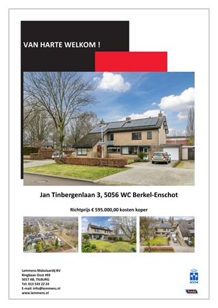 Brochure -  - Jan Tinbergenlaan 3, 5056 WC Berkel-Enschot