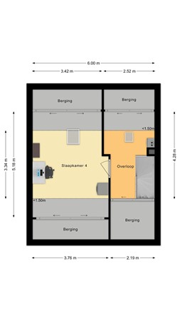 Plattegrond - Beethovenlaan 199, 5011 LG Tilburg 