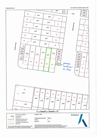 Plattegrond - Beethovenlaan 199, 5011 LG Tilburg 