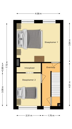 Plattegrond - Kasteeldreef 26, 5046 CT Tilburg 