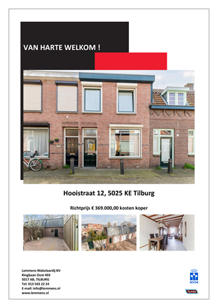 Brochure -  - Hooistraat 12, 5025 KE Tilburg