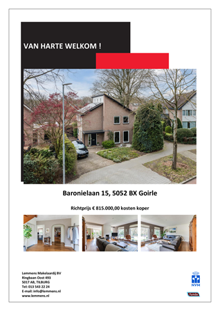 Brochure -  - Baronielaan 15, 5052 BX Goirle