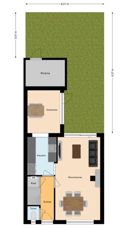 Plattegrond - Coba Pulskenslaan 9, 5025 WD Tilburg 