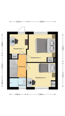 Plattegrond - Coba Pulskenslaan 9, 5025 WD Tilburg 