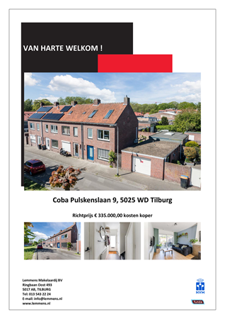 Brochure -  - Coba Pulskenslaan 9, 5025 WD Tilburg