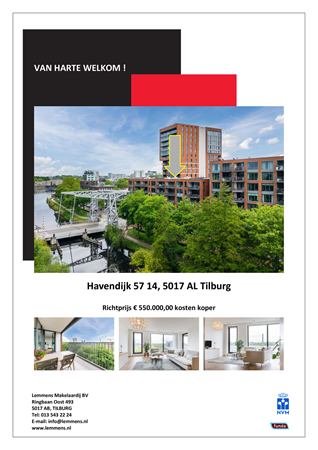 Brochure -  - Havendijk 57-14, 5017 AL Tilburg