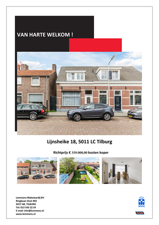 Brochure -  - Lijnsheike 18, 5011 LC Tilburg