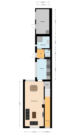 Plattegrond - Arent Van 'S Gravesandestraat 6, 5041 KB Tilburg 
