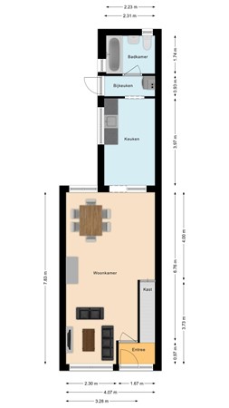 Plattegrond - Ratinéstraat 11, 5046 CN Tilburg 