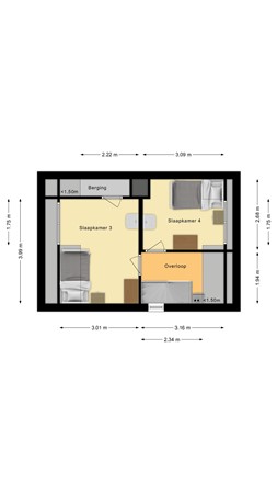 Plattegrond - Sint Marcusstraat 2, 5046 DT Tilburg 
