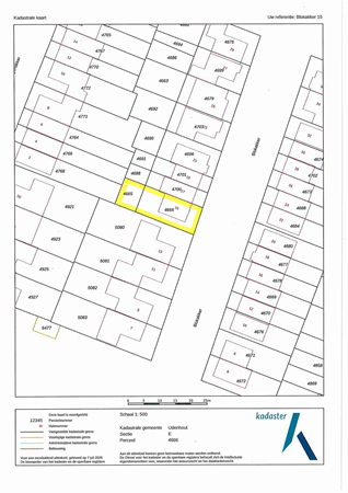 Plattegrond - Blokakker 15, 5071 LC Udenhout 