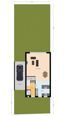 Plattegrond - Blokakker 15, 5071 LC Udenhout 