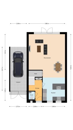 Plattegrond - Blokakker 15, 5071 LC Udenhout 