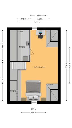 Plattegrond - Blokakker 15, 5071 LC Udenhout 