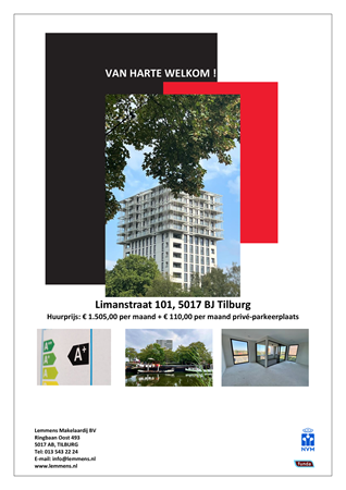 Brochure -  - Limanstraat 101, 5017 BJ Tilburg