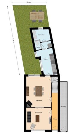 Plattegrond - Roggestraat 54, 5025 MB Tilburg 