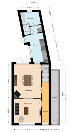 Plattegrond - Roggestraat 54, 5025 MB Tilburg 