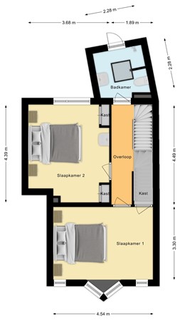 Plattegrond - Roggestraat 54, 5025 MB Tilburg 