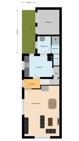 Plattegrond - Van de Coulsterstraat 33, 5021 BK Tilburg 
