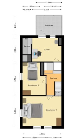 Plattegrond - Van de Coulsterstraat 33, 5021 BK Tilburg 