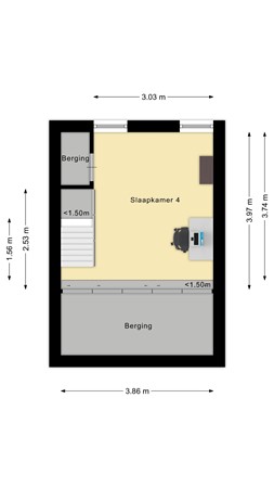 Plattegrond - Hoefakkerstraat 87, 5014 JB Tilburg 