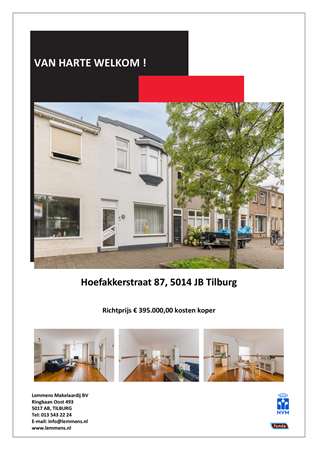 Brochure -  - Hoefakkerstraat 87, 5014 JB Tilburg