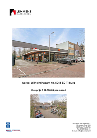 Brochure -  - Wilhelminapark 48, 5041 ED Tilburg
