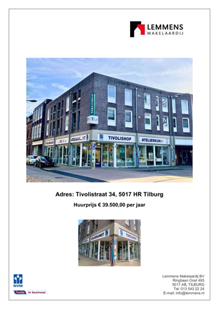 Brochure -  - Tivolistraat 34, 5017 HR Tilburg