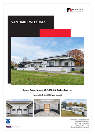 Brochure -  - Bosscheweg 57, 5056 KA Berkel-Enschot