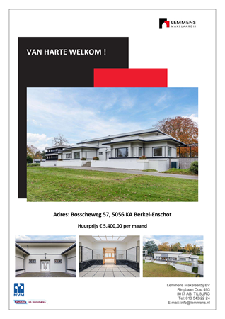 Brochure -  - Bosscheweg 57, 5056 KA Berkel-Enschot