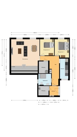 Plattegrond - Kloosterstraat 30, 5051 RD Goirle 