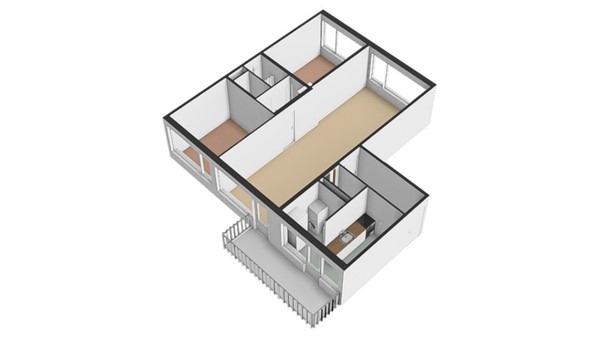 Floorplan - Kretadreef 130, 3562 VC Utrecht