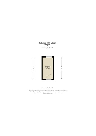 Floorplan - Kretadreef 130, 3562 VC Utrecht