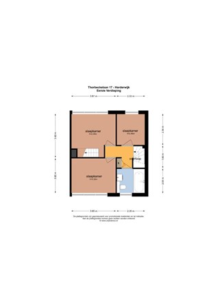 Floorplan - Thorbeckelaan 17, 3843 WL Harderwijk