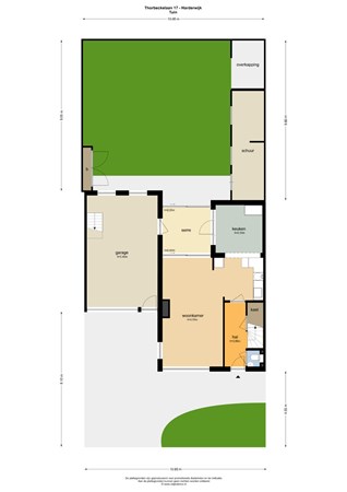 Floorplan - Thorbeckelaan 17, 3843 WL Harderwijk