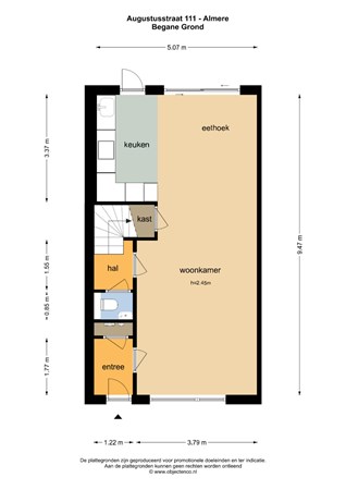 Floorplan - Augustusstraat 111, 1335 DS Almere